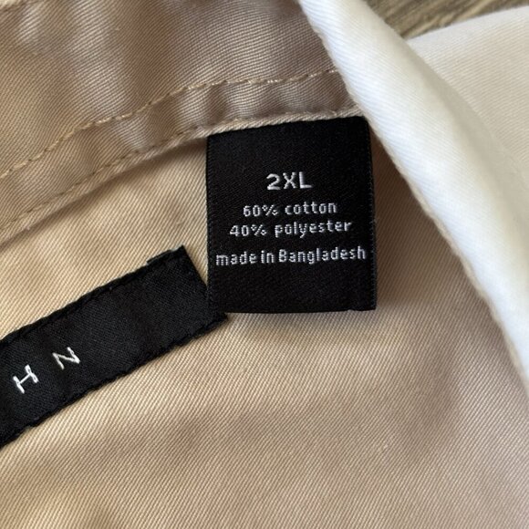 SEAN JOHN Mens Shirt Size 2XL XXL Original Fit White Tan Short Sleeve Y2K - Picture 8 of 13